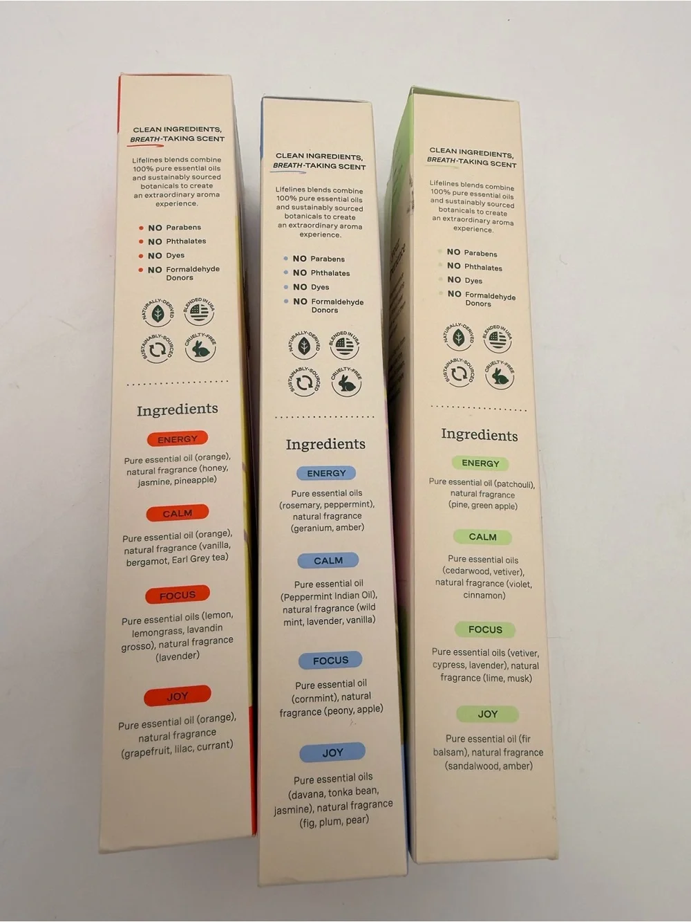 Lifelines 3pk Pen Diffuser Set With Assorted Essential Oil Blends Aromatherapy